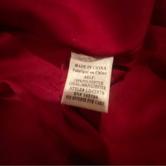 Love Riche  Burgundy Dress Size Medium Tie Front - Picture 7 of 8